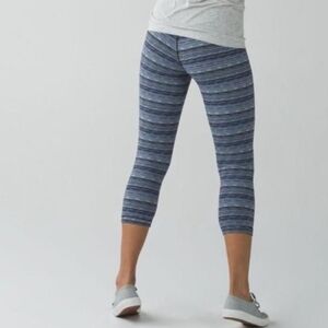 lululemon athletica Blue Striped Leggings